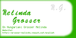 melinda grosser business card